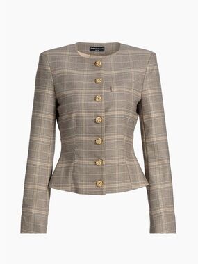 Generation Love - Sirus Plaid Jacket - Taupe Plaid
